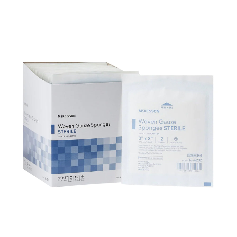 Gauze 3 x 3 inch. 40 packs per box